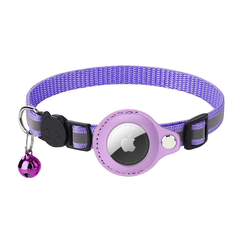 Apple AirTag Collar for Cat Dog Reflective Breakaway Buckle and Bell